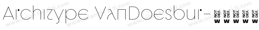 Architype VanDoesbur字体转换